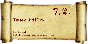 Tauer Márk névjegykártya