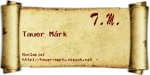 Tauer Márk névjegykártya